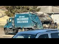 NEW Town of Brookhaven CNG Freightliner SD McNeilus Garbage Truck B9 Picking Up the Recycling