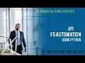 Automating F5 Application Services A Practical Guide F5 Python automation F5 Automation API
