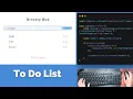 ASMR Programming - Coding To Do List Using HTML CSS Javascript