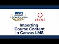 Importing Course Content in Canvas LMS