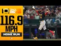 Oneil Cruz hits a 116 9 MPH HR off the top of the FOUL POLE Hardest-hit HR in 2026 so far