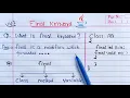 final keyword in java final variable final method and final class in java