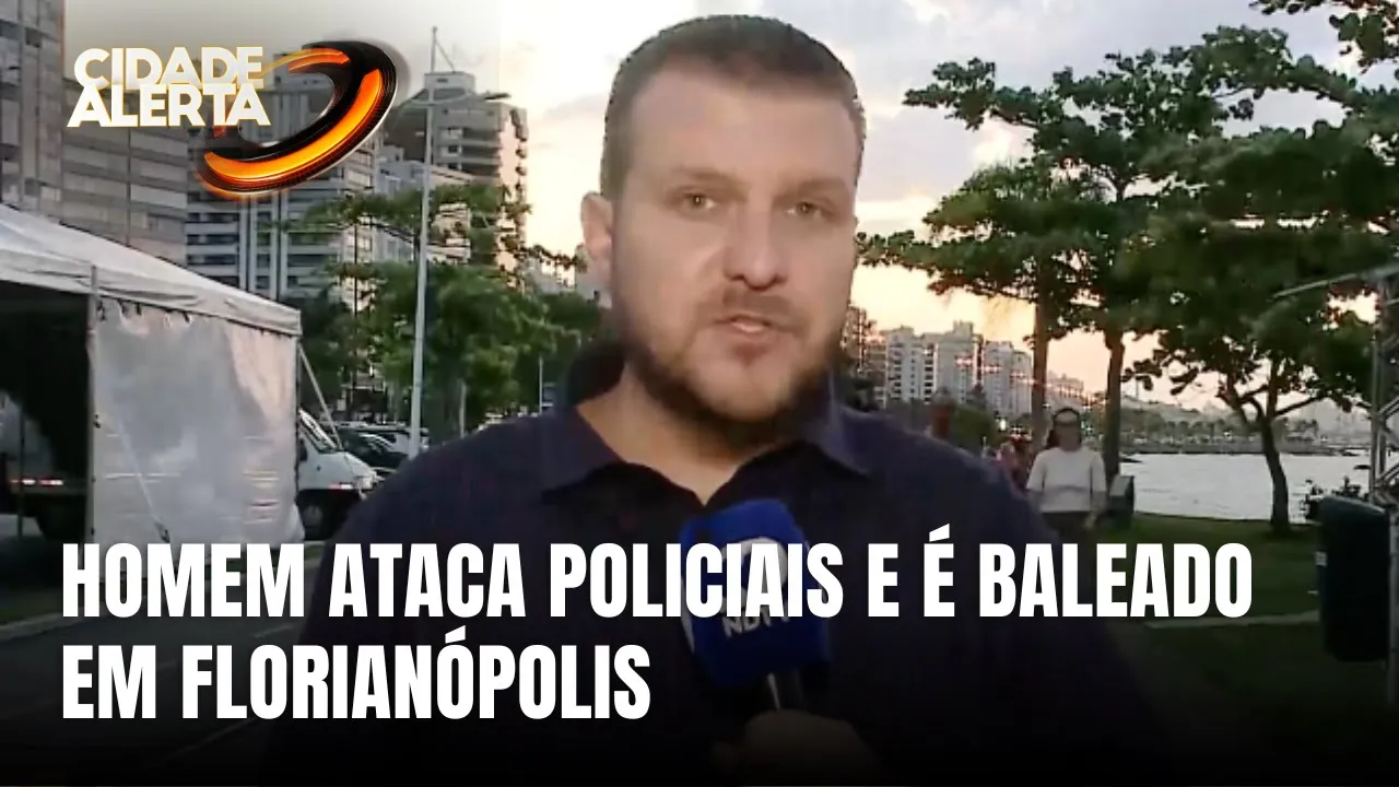 Homem é baleado após atacar policiais em Florianópolis