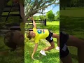 Nastya and her friends show gymnastic elements