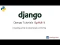 Django Ep 0 Exporting CSV file