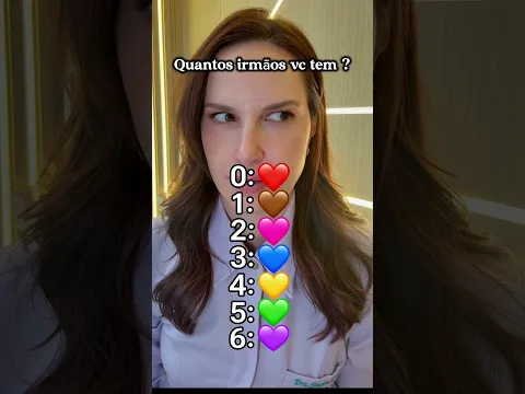 Quantos irmãos vc tem ? Deixe nos comentários !