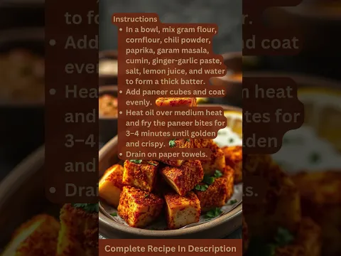 Spicy Paneer Bites Recipe by What Shall I Cook
