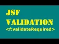 jsf validation f validateRequired tag