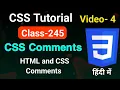 Comment Tag - CSS Comments HTML Comments in Hindi CSS Tutorial for Beginners -4