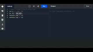 JavaScript Interview Question Swap two numbers without a temp variable