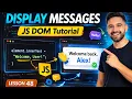 JavaScript Welcome Message Tutorial Display Dynamic Text on Webpage Lesson 48