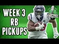Fantasy Football - Week 3 Waiver Wire Running Backs