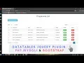 PHP MYSQL - Datatables Jquery Plugin and Bootstrap