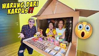 wow we made a stall from cardboard aluna and amanda learn to sell 