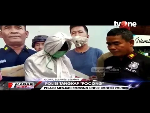 Polisi Tangkap 'Pocong' di Gowa Sulawesi Selatan