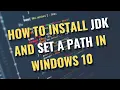 How to Download and install Java JDK and How to set a JAVA path in windows 10