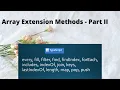 TypeScript Array extension methods filter find findIndex forEach join keys map pop push