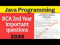 Internet using Java programming important questions BCA 2nd Year Java programming imp questions