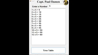 Create a Multiplication Timetable App in VB NET Beginner Project Tutorial