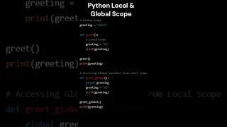 Python local global scope