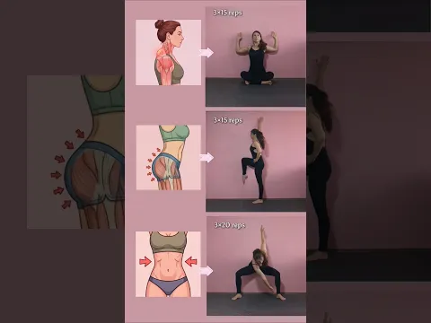 Wall exercises at home (tone your whole body) ✨