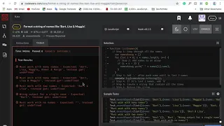 JavaScript Coding Challenge Format name Part 1