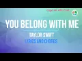 You belong with me EASY VERSION and Chords NO BARRE CHORDS
