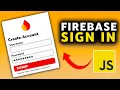 Firebase Tutorial - Sign In Firebase Web Authentication Updated