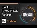 How to Decode PDF417 Barcodes Dynamsoft Tutorials