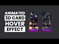 Animated 3D Card Hover Effect Using HTML CSS Web Development
