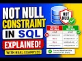NOT NULL Constraint in SQL Explained With Real Examples