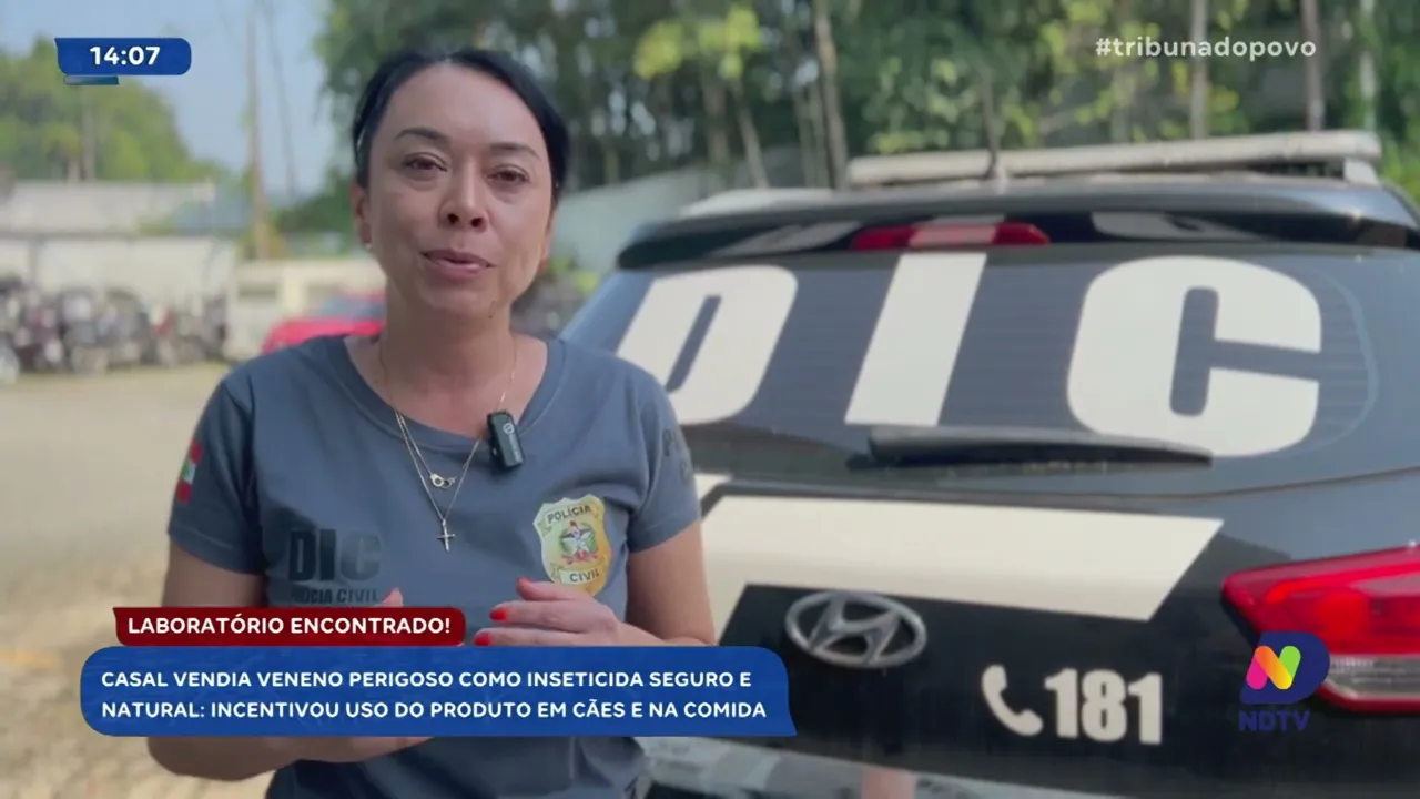 Polícia Civil prende casal em Joinville por venda de veneno perigoso