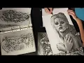 DRAWING CHICANO ART III Desenho Chicano Palhaca