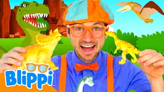 Blippi ensina a Dança dos Dinossauros! 🦖 Aprenda Nomes e Sons de Dinos