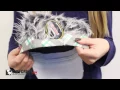 Flair Hair Grey Green Plaid Cotton Visor Hat w Grey Hair