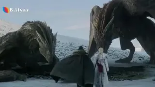 مترجم Game Of Thrones جون سنو يركب التنين لأول مره في حياته 
