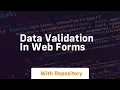 Data validation in web forms