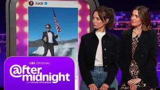 Mandy Moore and Milana Vayntrub Surf the Web with Mark Zuckerberg
