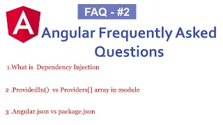 Dependency Injection in angular services in angular Angular json vs package json Angular tutorials