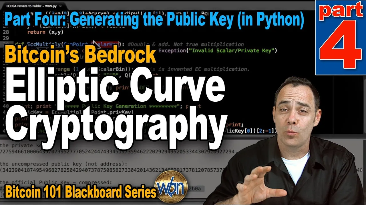 Bitcoin 101 - Elliptic Curve Cryptography - Part 4 - Generating the Public Key (in Python)