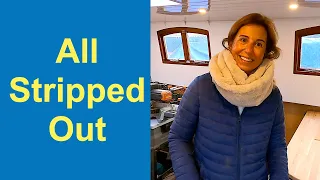 BARGE BUILD. ALL STRIPPED OUT! That’s right, getting rid of the back cabin! Sailing Ocean Fox Ep 209