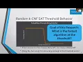 Andrea Lincoln. Faster Random k-CNF Satisfiability