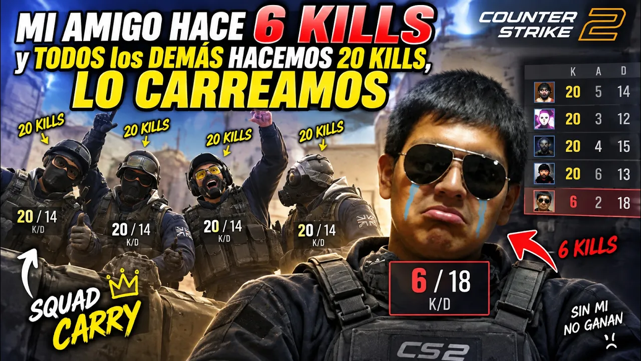 MI AMIGO HACE 6 KILLS y TODOS los DEMÁS HACEMOS 20 KILLS, LO CARREAMOS en FACEIT#cs2 #counterstrike2