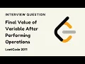 Final Value of Variable After Performing Operations - Google Interview Questions
