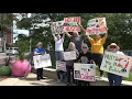 Toledoans protest FirstEnergy rate hike calling out company s involvement in HB6 bribery scandal