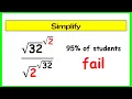 A Nice Square Root Exponent Simplification Math Olympiad Can You Solve This