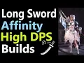MHW Long Sword HIGH DPS Affinity Builds Divine Slasher Empress Sword Mixed Set Armor skills