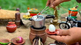 Mini Pressure Cooker Egg Biryani | Easy Egg Biryani Recipe | Miniature Cooking |The Tiny Foods-Hindi
