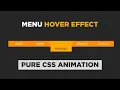 Cool Menu Hover Effects using HTML CSS
