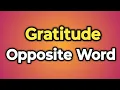Gratitude Ka Opposite Word Kya Hota Hai Antonym of Gratitude Words Tube